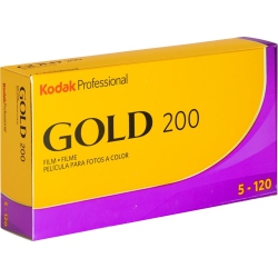 KODAK Professional 200 Color Negative Film (120 Roll Film, 5-Pack) In Gold