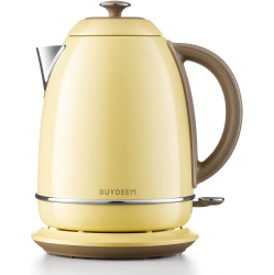 BUYDEEM K640 Stainless Steel Electric Tea Kettle \w Auto Shut-Off And Boil Dry Protection, 1.7 Liter Cordless Hot Water Boiler \w Swivel Base, 1440W