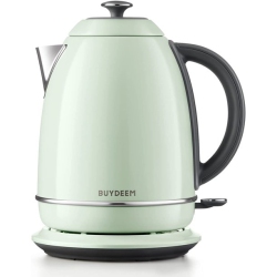 BUYDEEM K640 Stainless Steel Electric Tea Kettle \w Auto Shut-Off And Boil Dry Protection, 1.7 Liter Cordless Hot Water Boiler \w Swivel Base, 1440W