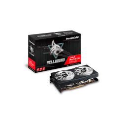 POWERCOLOR Hellhound Amd Radeon Rx 6600 8GB Gddr6 2491Mhz PCi Expressx 4.0 Graphics Card (Axrx 6600 8GBd6-3Dhl) In Black