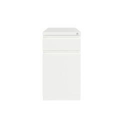 HIRSH INDUSTRIES LLC 20-Inch Deep Mobile Pedestal File 2 Drawer Metal Box Backpack In White