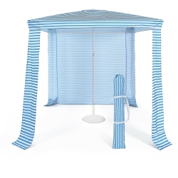 SLICKBLUE 6.6 X 6.6 Feet Foldable And Easy-Setup Beach Canopy With Carry Bag-Blue
