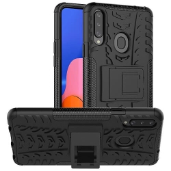 SUPERSHIELD Samsung Galaxy A20S Case Shockproof Heavy Duty Tough Kickstand Protective Rugged Case Cover In Black
