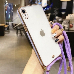 SUPERSHIELD Apple Iphone Xr Smart Shockproof Luxury Stream Electro Plating Elegant Cover Case In Purple