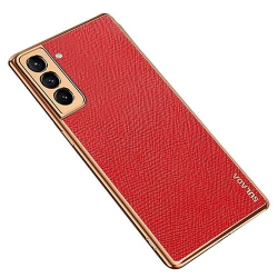 SULADA Samsung Galaxy S21 Plus Case Leather Soft Luxury Stream Plating Elegant Cover Samsung S21+ Case In Red