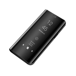 SUPERSHIELD Samsung Galaxy Note 10 Smart Mirror View Clear Luxury Flip Stand Slim Case Cover In Black