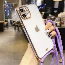 SUPERSHIELD for Apple Iphone 12 Smart Shockproof Luxury Stream Electro Plating Elegant Cover Case In Purple