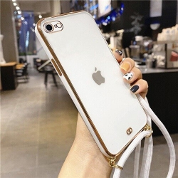 SUPERSHIELD for Apple Iphone 7 Smart Shockproof Luxury Stream Electro Plating Elegant Cover Case In White