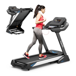 COSTWAY Superfit 4.75HP Electric Folding Treadmill W/app Auto Incline Preset Programs Speakers