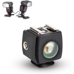 DOLAER Optical Flash Slave Trigger Hot Shoe Sync Adapter \w PC Socket, Optical Sensor & 1/4'-20 Threaded Socket Cold Shoe for All Flashes Speedlight