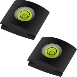 DOLAER Camera Flashlight Hot Shoe Cover \w Bubble Spirit Level for Canon Nikon Panasonic Fujifilm Olympus Pentax Sigma Dslr/slr/evil Camera -Pack Of 2