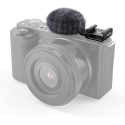 DOLAER Cold Shoe Adapter With Windshield for Sony Zv-E10 And Zv-1-3526