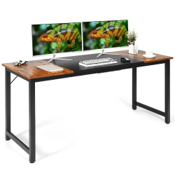SLICKBLUE 63 Inch Home Office Computer Desk With Heavy Duty Steel Frame
