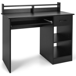 SLICKBLUE Study Laptop Table With Drawer And Slide-Out Keyboard Tray for Home Or Office