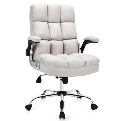 SLICKBLUE Adjustable Swivel Office Chair With High Back And Flip-Up Arms for Home Or Office