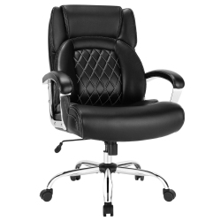 SLICKBLUE Height Adjustable Executive Desk Chair With Metal Base for Home Or Office