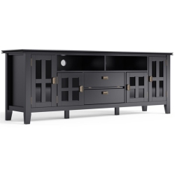 SIMPLI HOME Artisan Wood 72" Transitional Tv Media Stand In for Tvs Up to 80" In Black