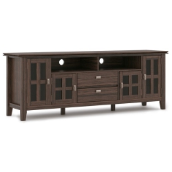 SIMPLI HOME Artisan Wood 72" Transitional Tv Media Stand In Farmhouse for Tvs Up to 80" In Brown