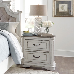 LIBERTY FURNITURE Magnolia Manor 2 Drawer Night Stand In White
