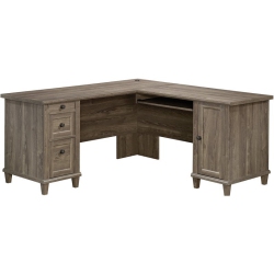 SAUDER Hammond Contemporary Wood L-Shape Computer Desk In Emery Oak