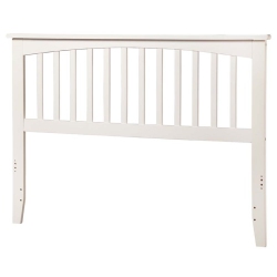 AFI Mission Full Solid Wood Headboard With Device Charger In In White