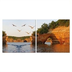 BAXTON STUDIO Stone Arches Mounted Print Diptych In Multicolor