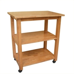INTERNATIONAL Concepts Microwave Cart In Medium Oak