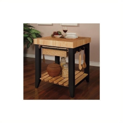 BOWERY HILL Butcher Block Kitchen Island