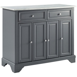 CROSLEY FURNITURE Avery Faux Marble Top Kitchen Island In In Gray