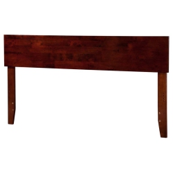 AFI Orlando Queen Solid Wood Panel Headboard With Device Charger In Walnut