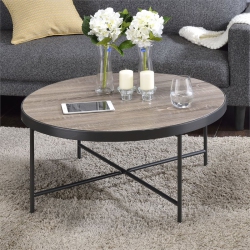 ACME FURNITURE Acme Bage Coffee Table In Weathered Oak In Gray
