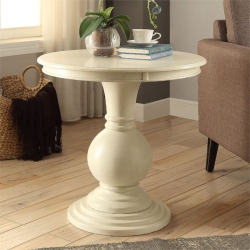 ACME FURNITURE Acme Alyx Pedestal Table In Antique In White