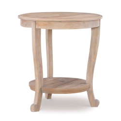 LINON Merce Wood Accent Side Table In Natural In Brown