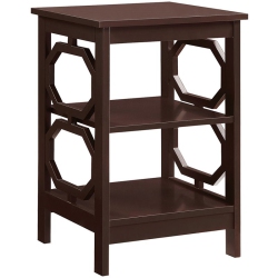 CONVENIENCE CONCEPTS Omega 16" Square End Table In Espresso Wood Finish