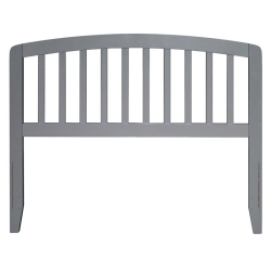 BOWERY HILL Solid Wood Spindle Full Headboard In In Gray