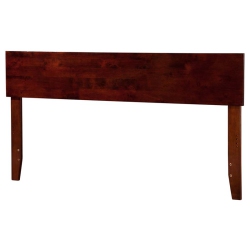 AFI Orlando King Solid Wood Panel Headboard With Device Charger In Walnut