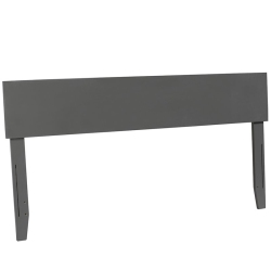 AFI Orlando Queen Solid Wood Panel Headboard With Device Charger In In Gray