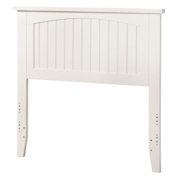 AFI Nantucket Twin Solid Wood Panel Headboard With Device Charger In In White