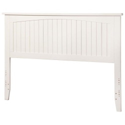 AFI Nantucket King Solid Wood Panel Headboard With Device Charger In In White