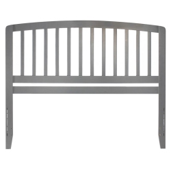 BOWERY HILL Solid Wood Spindle King Headboard In In Gray