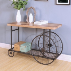 ACME FURNITURE Acme Francie Console Table In Oak And Antique In Gray