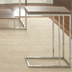 STEVE SILVER COMPANY Lucia Chairside End Table In In Brown