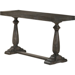 BOWERY HILL Contemporary 50" Wood Sofa Table In Dove In Gray