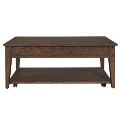 LIBERTY FURNITURE Lake House Lift Top Cocktail Table In Dark Brown