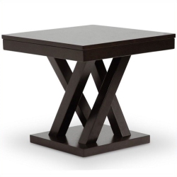 BAXTON STUDIO Everdon End Table In Cappuccino