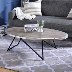 ACME FURNITURE Acme Allis Coffee Table In Weathered Oak In Gray