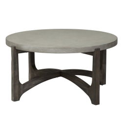 LIBERTY FURNITURE Cascade Round Cocktail Table In Dark Brown