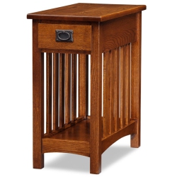 LEICK FURNITURE Mission Wood End Table In Medium Oak In Brown