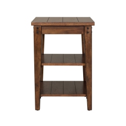 LIBERTY FURNITURE Lake House Tiered Table In Dark Brown