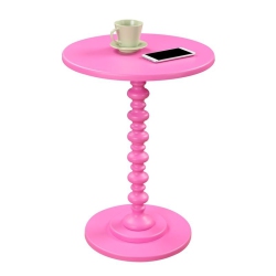 CONVENIENCE CONCEPTS Palm Beach Spindle Table In Wood Finish In Pink